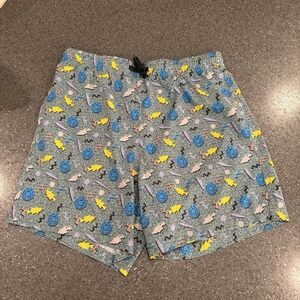 Burlebo Men's Small Swim Trunks Fish Reels‎ Green